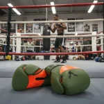 Guantes Boxeo Espacial JAVCO 14oz Verde Naranjo sideral deportes